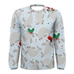 christmas  Manatee Men s Long Sleeve Tee