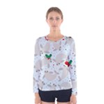 christmas  Manatee Women s Long Sleeve Tee