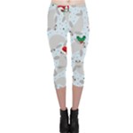 christmas  Manatee Capri Leggings 