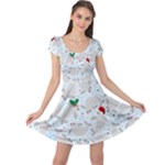 christmas  Manatee Cap Sleeve Dress