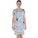 christmas  Manatee Short Sleeve Nightdress