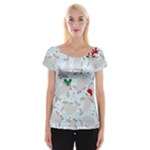 christmas  Manatee Women s Cap Sleeve Top