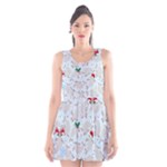 christmas  Manatee Scoop Neck Skater Dress