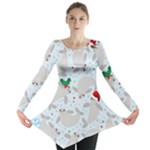 christmas  Manatee Long Sleeve Tunic 