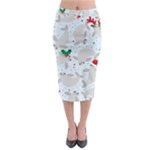 christmas  Manatee Midi Pencil Skirt