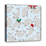 christmas  Manatee Mini Canvas 8  x 8  (Stretched)