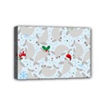 christmas  Manatee Mini Canvas 6  x 4  (Stretched)