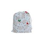 christmas  Manatee Drawstring Pouch (Small)