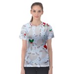 christmas  Manatee Women s Sport Mesh Tee