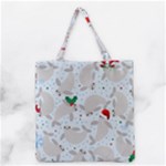 christmas  Manatee Grocery Tote Bag