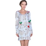 christmas  Manatee Long Sleeve Nightdress