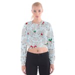 christmas  Manatee Women s Cropped Sweatshirt