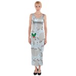 christmas  Manatee Fitted Maxi Dress