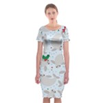 christmas  Manatee Classic Short Sleeve Midi Dress