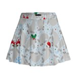 christmas  Manatee Mini Flare Skirt