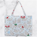 christmas  Manatee Medium Zipper Tote Bag