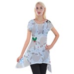 christmas  Manatee Short Sleeve Side Drop Tunic