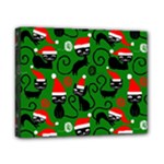 Christmas Santa Cats Canvas 10  x 8  (Stretched)