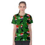 Christmas Santa Cats Women s Cotton Tee