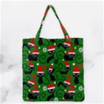 Christmas Santa Cats Grocery Tote Bag