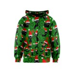 Christmas Santa Cats Kids  Zipper Hoodie