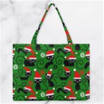 Christmas Santa Cats Medium Zipper Tote Bag