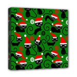 Christmas Santa Cats Mini Canvas 8  x 8  (Stretched)