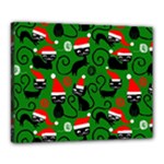 Christmas Santa Cats Canvas 20  x 16  (Stretched)