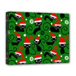 Christmas Santa Cats Deluxe Canvas 20  x 16  (Stretched)