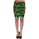 Christmas Santa Cats Bodycon Skirt