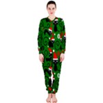 Christmas Santa Cats OnePiece Jumpsuit (Ladies)