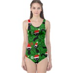 Christmas Santa Cats One Piece Swimsuit