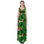 Christmas Santa Cats Empire Waist Maxi Dress