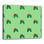 sequin christmas Holly Canvas 24  x 20  (Stretched)