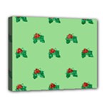 sequin christmas Holly Deluxe Canvas 20  x 16  (Stretched)