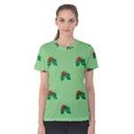 sequin christmas Holly Women s Cotton Tee