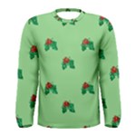 sequin christmas Holly Men s Long Sleeve Tee