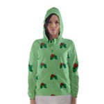 sequin christmas Holly Hooded Wind Breaker (Women)