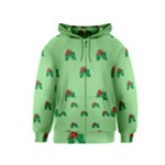 sequin christmas Holly Kids  Zipper Hoodie