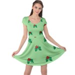 sequin christmas Holly Cap Sleeve Dress