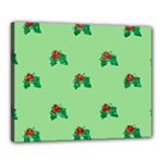 sequin christmas Holly Canvas 20  x 16  (Stretched)