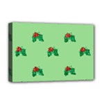 sequin christmas Holly Deluxe Canvas 18  x 12  (Stretched)