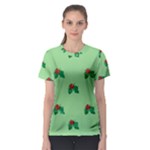 sequin christmas Holly Women s Sport Mesh Tee