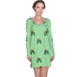 sequin christmas Holly Long Sleeve Nightdress