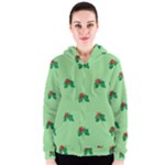 sequin christmas Holly Women s Zipper Hoodie