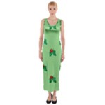 sequin christmas Holly Fitted Maxi Dress