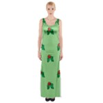 sequin christmas Holly Maxi Thigh Split Dress