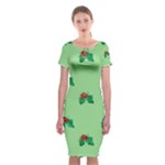 sequin christmas Holly Classic Short Sleeve Midi Dress