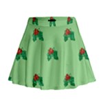 sequin christmas Holly Mini Flare Skirt