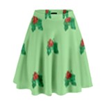 sequin christmas Holly High Waist Skirt